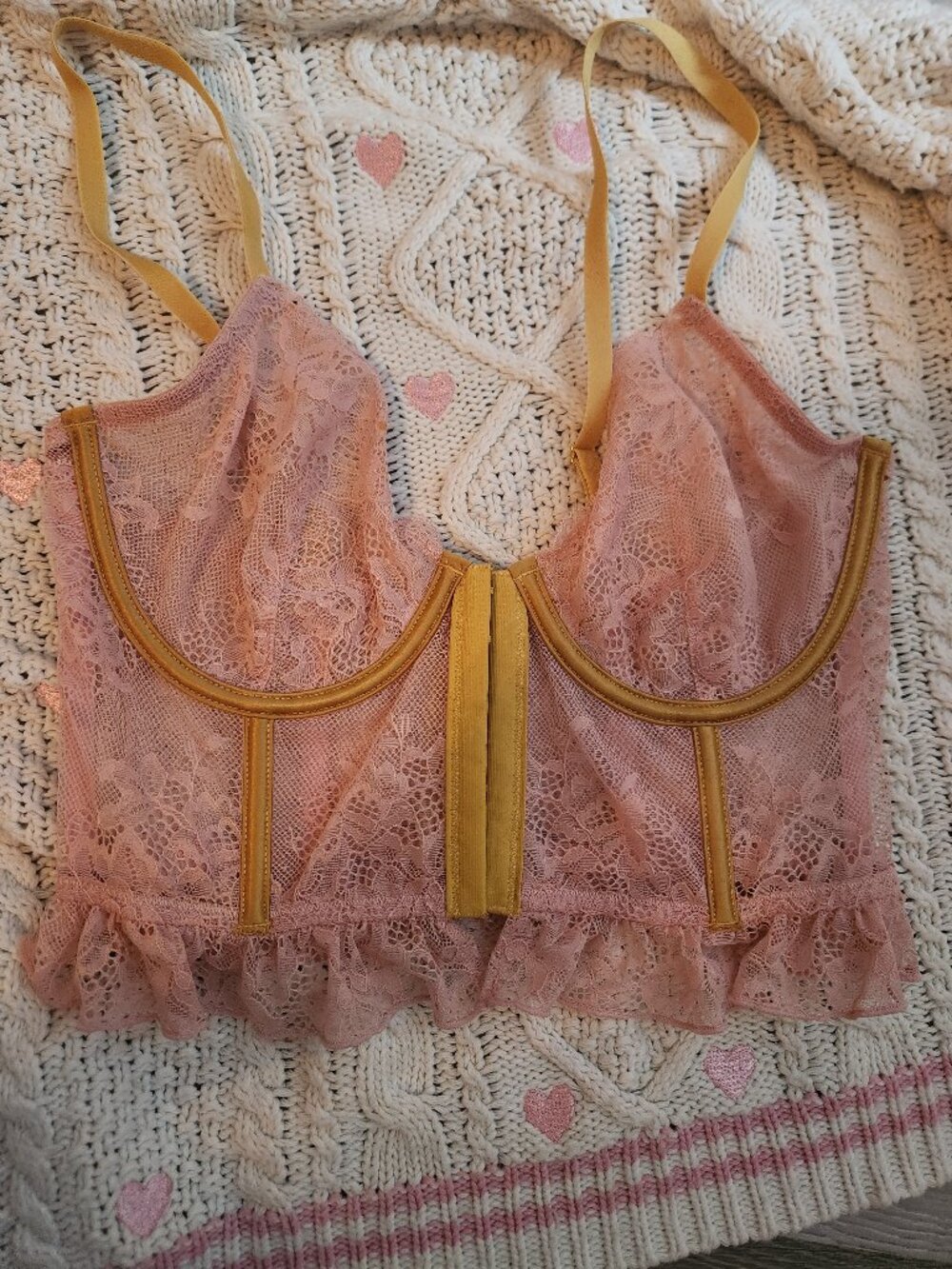 Bootay Bag yellow and pink corset bra
